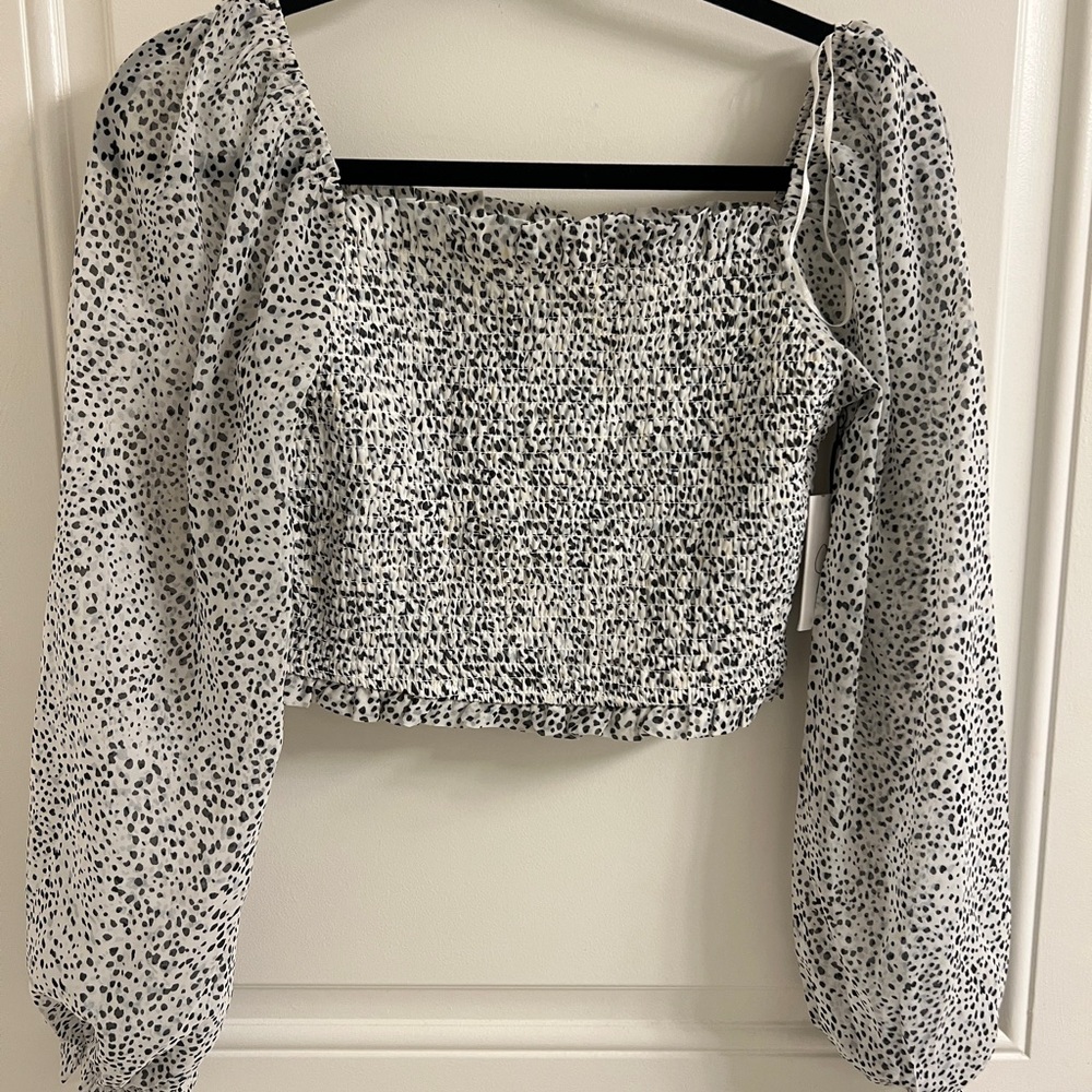 Elegant Black and White Women's Top